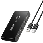 UGREEN USB 2.0 Switch 2 In 4 Output USB KVM Switch