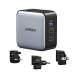 UGREEN Nexode 65W 3-Port Travel Charger with US/UK/EU Plug