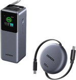 (Bundle) UGREEN Nexode 20000mAh 165W Power Bank + 100W Retractable USB-C Cable
