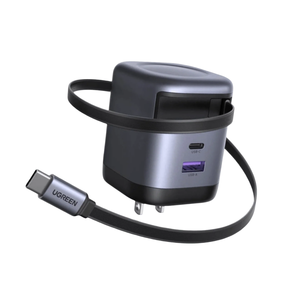 UGREEN Nexode 65W Charger with Retractable USB-C Cable