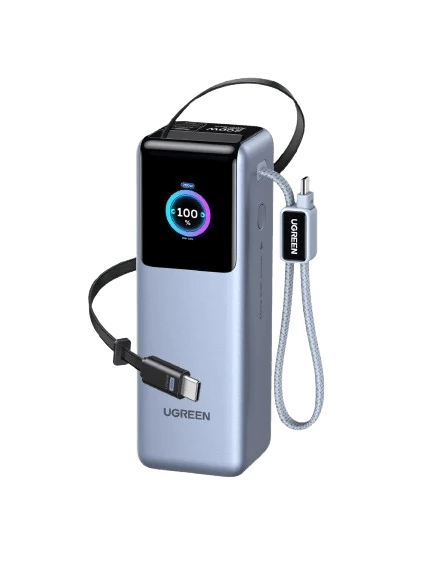 UGREEN 200W Power Bank 25000mAh Fast Charging Built-in Cable