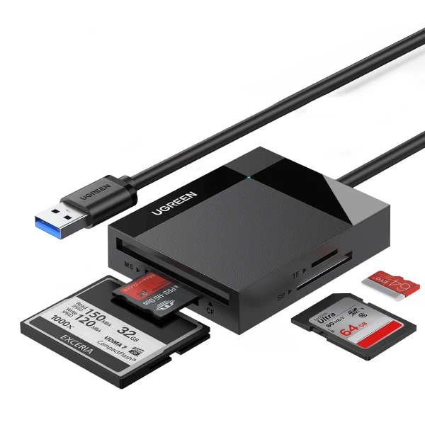 UGREEN 4-in-1 USB 3.0 SD/TF Card Reader