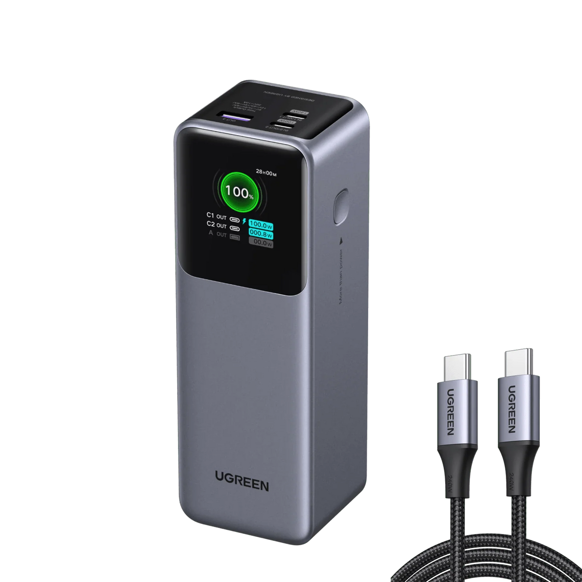 UGREEN 200W Power Bank + 240W USB-C Cable Bundle