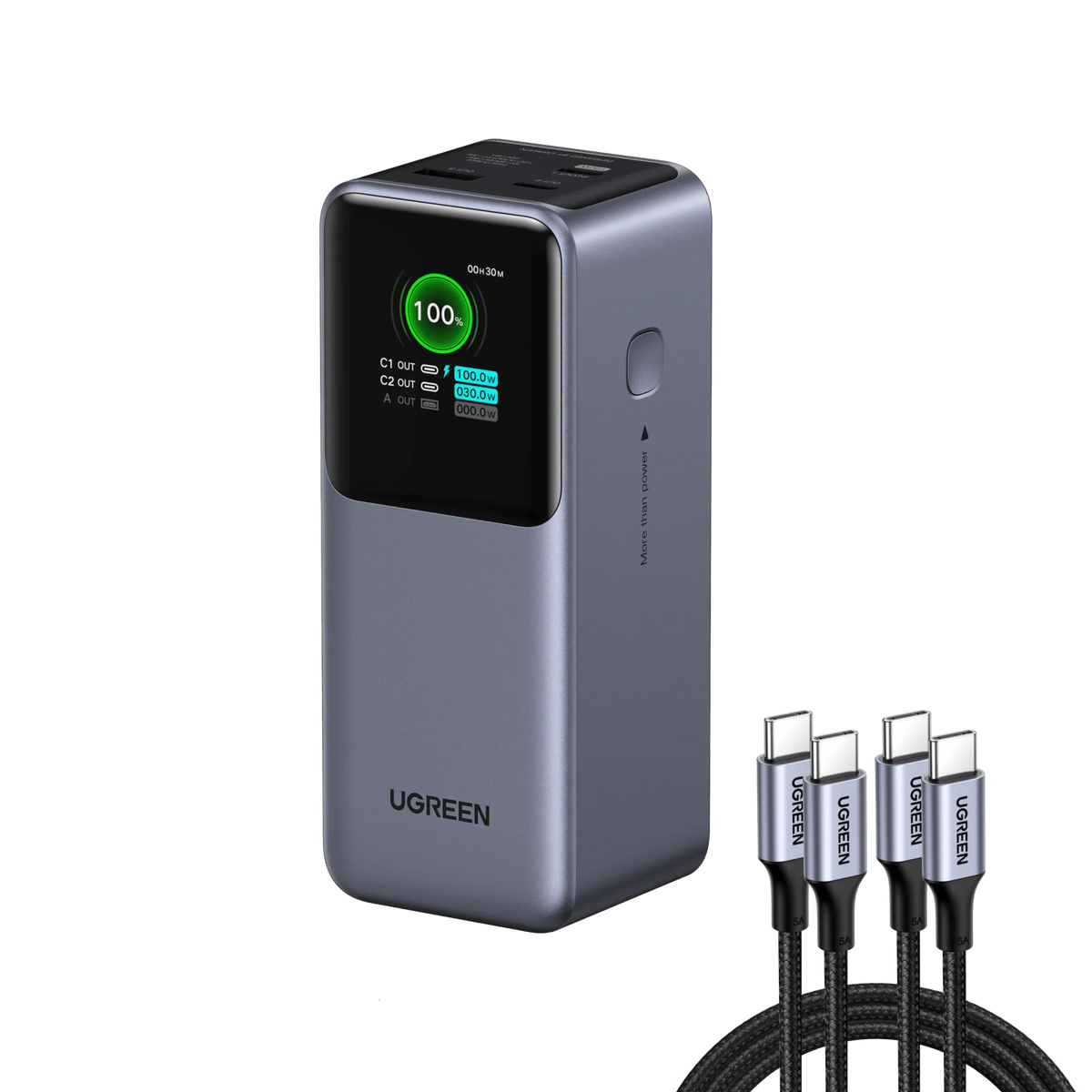 UGREEN 130W Power Bank with USB-C Cable