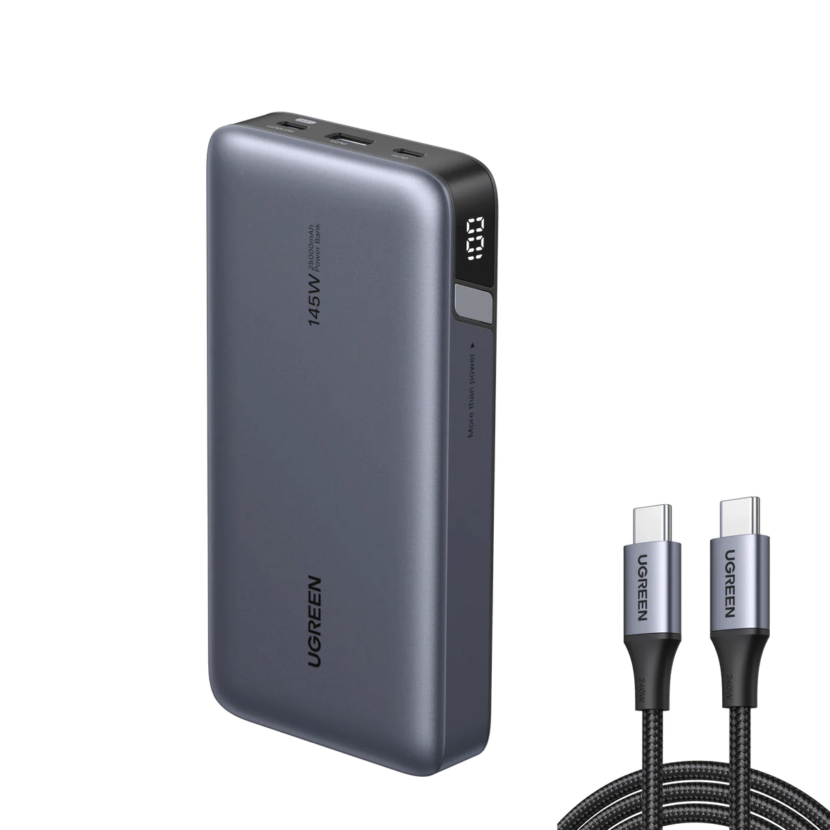 UGREEN 145W Power Bank + 240W USB-C Cable Bundle