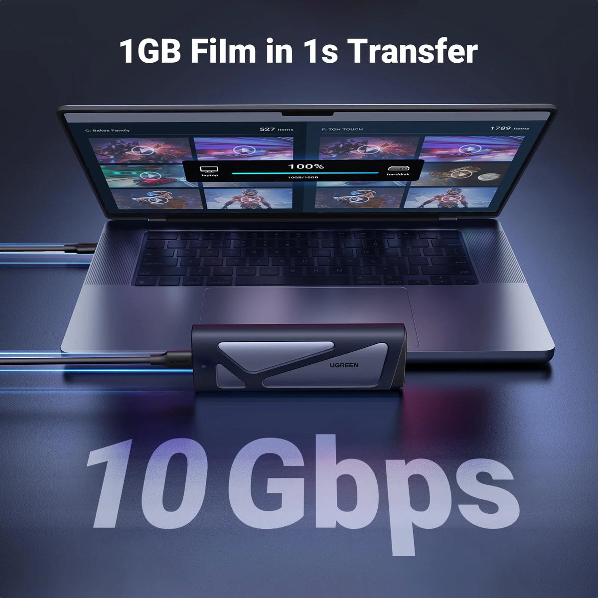 UGREEN M.2 NVMe SATA SSD Enclosure 10Gbps USB 3.2 Gen 2