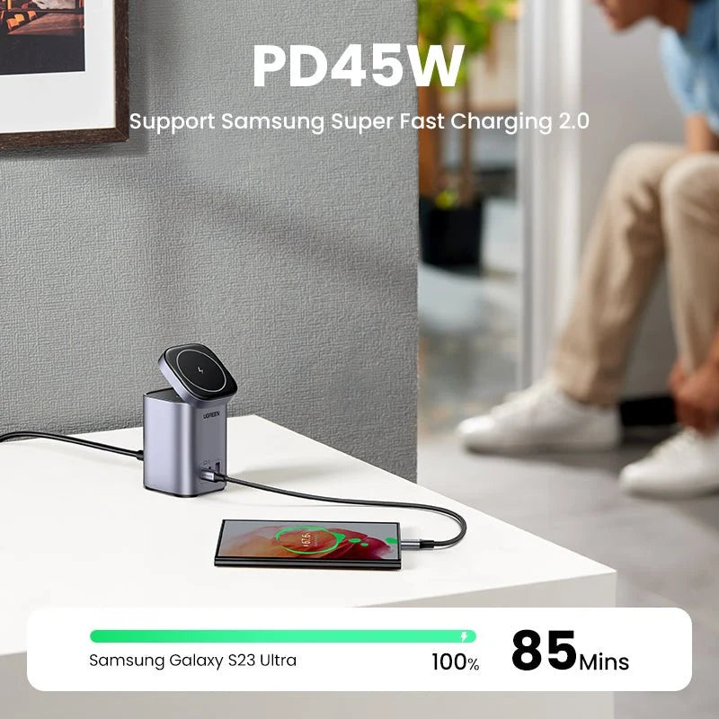 UGREEN 100W 4-Port Power Station with Qi2 Wireless Charging